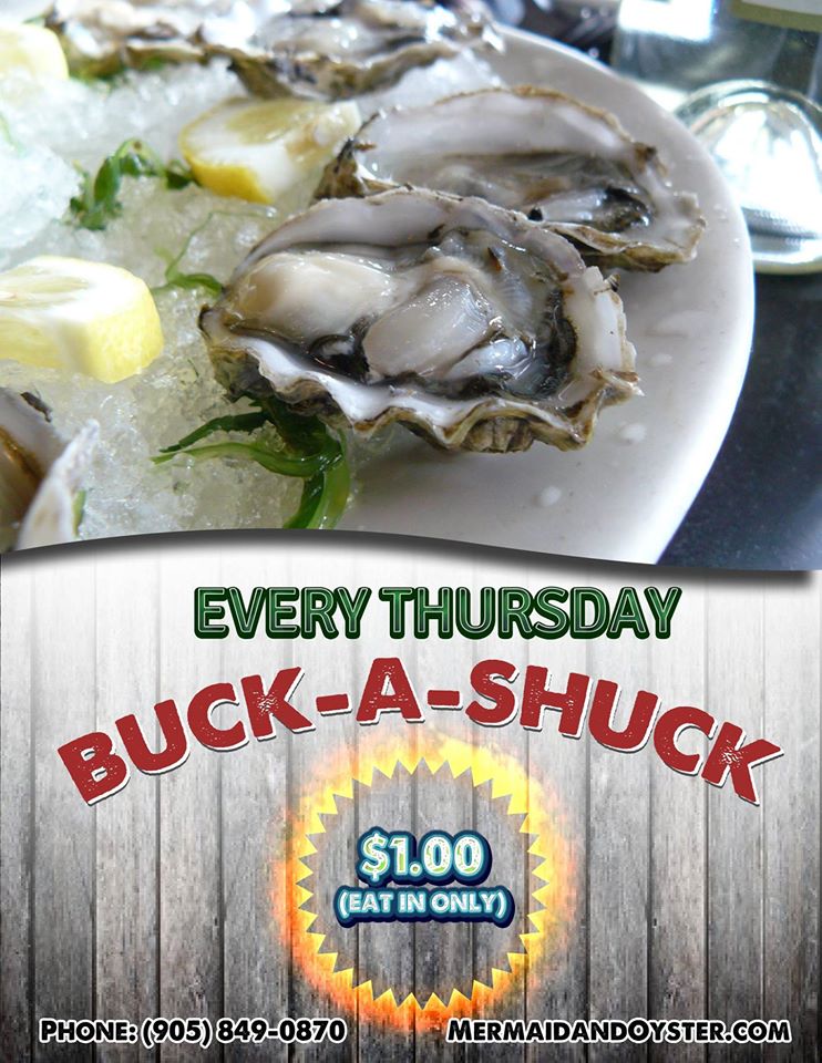 Buck-a-Shuck Thursdays at Mermaid & the Oyster!