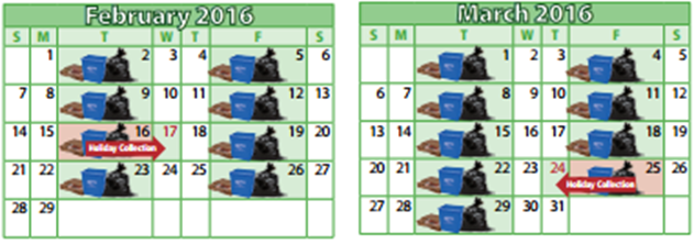 Family Holiday Waste Collection Schedule
