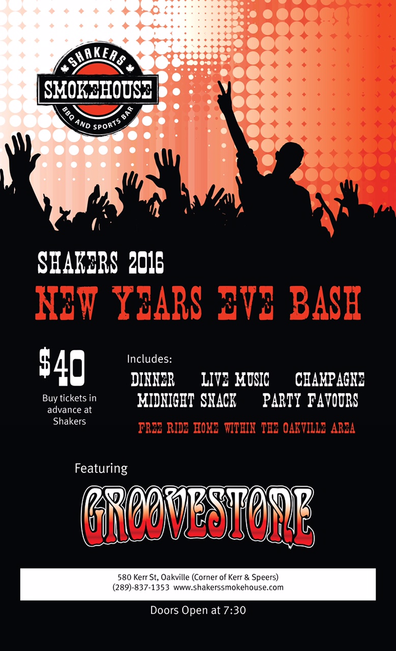 Shakers Smokehouse 2016 New Years Eve Bash